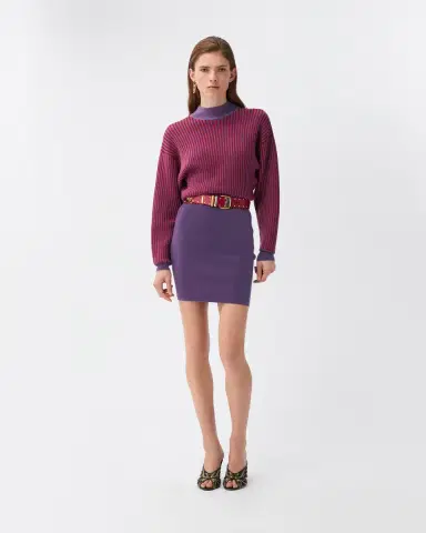 Versace Wool Micro Cable-Knit Mini Dress | Thumbnail 2 Versace Wool Micro Cable-Knit Mini Dress | Thumbnail 2