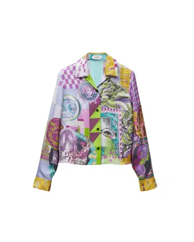 Versace Printed Silk Twill Shirt | Thumbnail 1 Versace Printed Silk Twill Shirt | Thumbnail 1