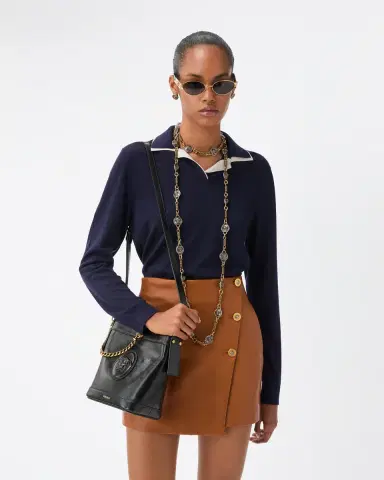Versace Wool Knit Polo Sweater | Thumbnail 2 Versace Wool Knit Polo Sweater | Thumbnail 2