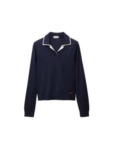 Versace Wool Knit Polo Sweater | Thumbnail 1 Versace Wool Knit Polo Sweater | Thumbnail 1