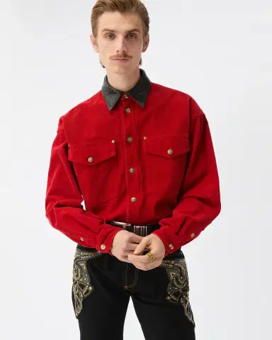 Versace Corduroy Velvet Blouson | Thumbnail 2 Versace Corduroy Velvet Blouson | Thumbnail 2
