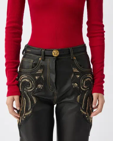Versace Leather Belt 2 cm | Thumbnail 2 Versace Leather Belt 2 cm | Thumbnail 2
