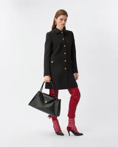 Versace Natté Wool Coat | Thumbnail 2 Versace Natté Wool Coat | Thumbnail 2