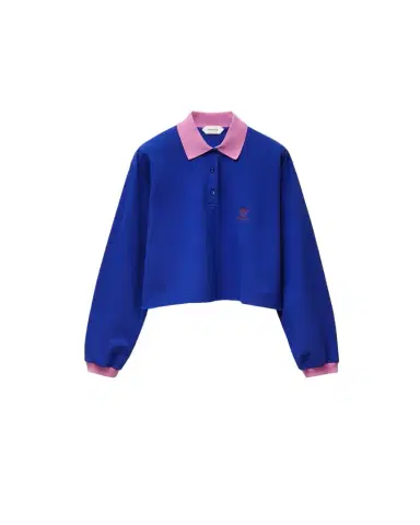 Versace Embroidered-Logo Cotton Piqué Long-Sleeved Polo | Thumbnail 1 Versace Embroidered-Logo Cotton Piqué Long-Sleeved Polo | Thumbnail 1