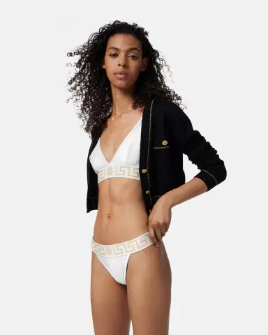 Versace Cotton-Jersey Triangle Bralette | Thumbnail 2 Versace Cotton-Jersey Triangle Bralette | Thumbnail 2