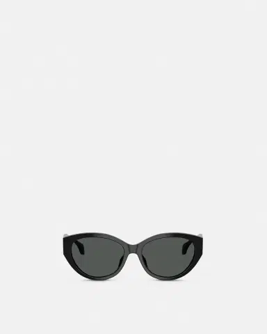 Versace Signature Low-Bridge Oval Sunglasses | Thumbnail 2 Versace Signature Low-Bridge Oval Sunglasses | Thumbnail 2