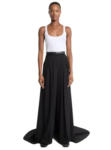 Michael Kors Collection Wool Serge Opera Trousers in | Thumbnail 1 Michael Kors Collection Wool Serge Opera Trousers in | Thumbnail 1
