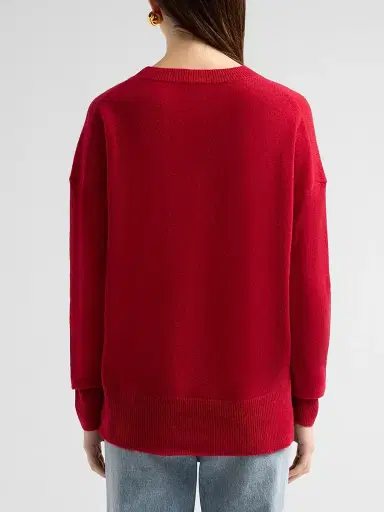 Saks Fifth Avenue Women's Oversized Cashmere Raw-Vent Sweater | Thumbnail 3 Saks Fifth Avenue Women's Oversized Cashmere Raw-Vent Sweater | Thumbnail 3