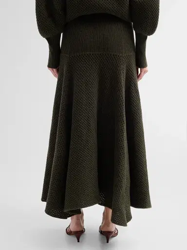 Ulla Johnson Women's Lucia Waffle-Knit Merino Wool Maxi Skirt | Thumbnail 3 Ulla Johnson Women's Lucia Waffle-Knit Merino Wool Maxi Skirt | Thumbnail 3