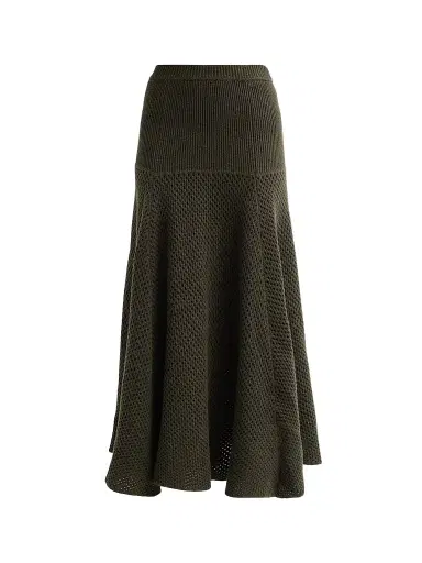 Ulla Johnson Women's Lucia Waffle-Knit Merino Wool Maxi Skirt | Thumbnail 1 Ulla Johnson Women's Lucia Waffle-Knit Merino Wool Maxi Skirt | Thumbnail 1