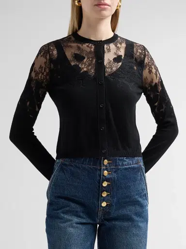 Ulla Johnson Women's Talia Merino Wool-Mesh Cardigan | Thumbnail 4 Ulla Johnson Women's Talia Merino Wool-Mesh Cardigan | Thumbnail 4