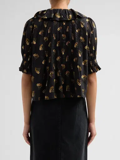 DÔEN Women's Henri Floral Ruffle Blouse | Thumbnail 3 DÔEN Women's Henri Floral Ruffle Blouse | Thumbnail 3