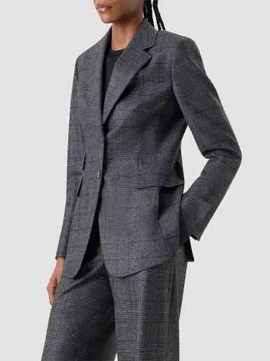 Akris Women's Arie Checked Single-Breasted Jacket | Thumbnail 6 Akris Women's Arie Checked Single-Breasted Jacket | Thumbnail 6