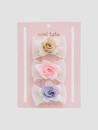 Mimi Tutu Rose Accent Bow Hair Clip Set | Thumbnail 7 Mimi Tutu Rose Accent Bow Hair Clip Set | Thumbnail 7