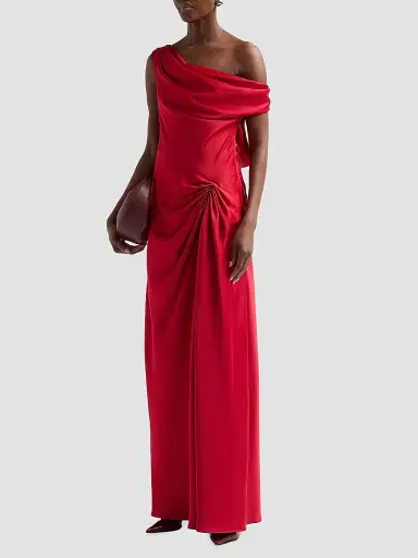 Et Ochs Women's Camilla Satin One-Shoulder Gown | Thumbnail 4 Et Ochs Women's Camilla Satin One-Shoulder Gown | Thumbnail 4