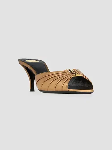 Saint Laurent Women's Babylone Mules in Metallic Leather | Thumbnail 2 Saint Laurent Women's Babylone Mules in Metallic Leather | Thumbnail 2