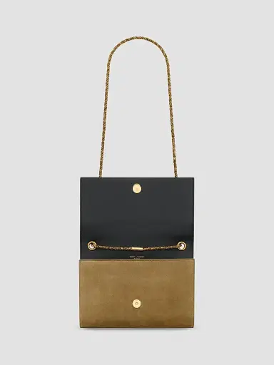 Saint Laurent Women's Small Kate Tassel Bijoux Chain Wallet in Suede | Thumbnail 7 Saint Laurent Women's Small Kate Tassel Bijoux Chain Wallet in Suede | Thumbnail 7