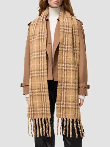Burberry Women's Narrow Check Alpaca-Wool Scarf | Thumbnail 3 Burberry Women's Narrow Check Alpaca-Wool Scarf | Thumbnail 3