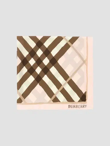 Burberry Women's Watercolor Check Silk Scarf | Thumbnail 4 Burberry Women's Watercolor Check Silk Scarf | Thumbnail 4