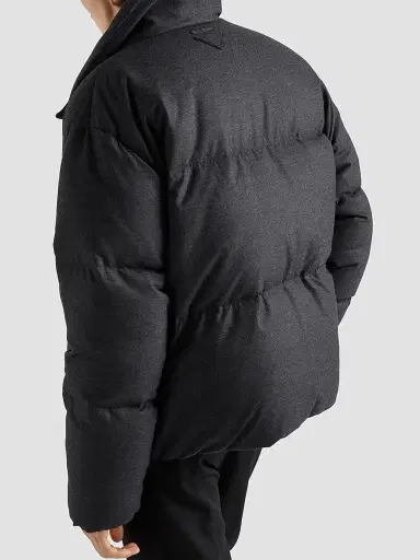 Prada Men's Medium-Weight Cashmere Down Jacket | Thumbnail 4 Prada Men's Medium-Weight Cashmere Down Jacket | Thumbnail 4
