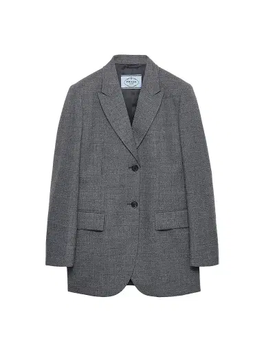 Prada Women's Single-Breasted Melange Hopsack Jacket | Thumbnail 1 Prada Women's Single-Breasted Melange Hopsack Jacket | Thumbnail 1