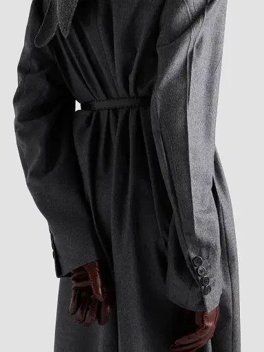 Prada Women's Single-Breasted Cashmere and Wool Coat | Thumbnail 6 Prada Women's Single-Breasted Cashmere and Wool Coat | Thumbnail 6