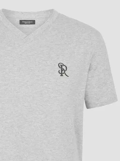 Stefano Ricci Men's Cotton V-Neck T-Shirt | Thumbnail 2 Stefano Ricci Men's Cotton V-Neck T-Shirt | Thumbnail 2