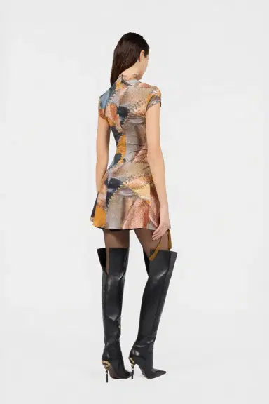 Roberto Cavalli Mini Dress With Patchwork Print | Thumbnail 3 Roberto Cavalli Mini Dress With Patchwork Print | Thumbnail 3
