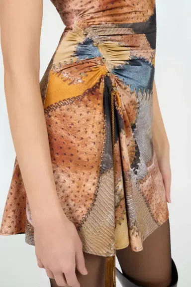 Roberto Cavalli Mini Dress With Patchwork Print | Thumbnail 5 Roberto Cavalli Mini Dress With Patchwork Print | Thumbnail 5
