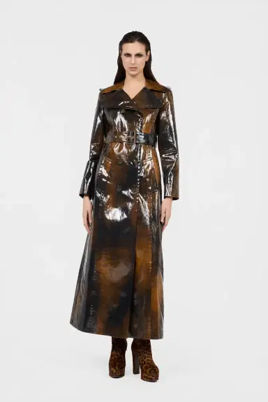 Roberto Cavalli Brown Trench Coat Used Effect | Thumbnail 2 Roberto Cavalli Brown Trench Coat Used Effect | Thumbnail 2