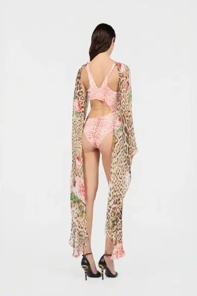 Roberto Cavalli Jaguar Pink Print One-Piece Swimsuit | Thumbnail 3 Roberto Cavalli Jaguar Pink Print One-Piece Swimsuit | Thumbnail 3
