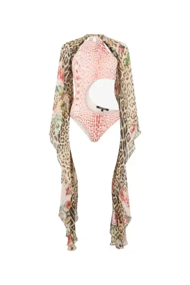 Roberto Cavalli Jaguar Pink Print One-Piece Swimsuit | Thumbnail 1 Roberto Cavalli Jaguar Pink Print One-Piece Swimsuit | Thumbnail 1