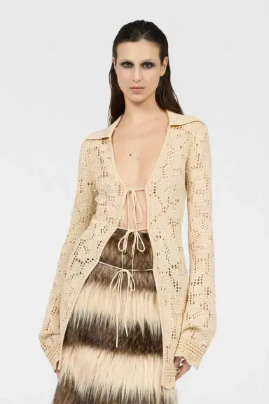 Roberto Cavalli Jaguar Crochet Cardigan | Thumbnail 2 Roberto Cavalli Jaguar Crochet Cardigan | Thumbnail 2