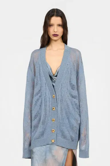 Roberto Cavalli Knit Cardigan with Zebra Motif | Thumbnail 2 Roberto Cavalli Knit Cardigan with Zebra Motif | Thumbnail 2