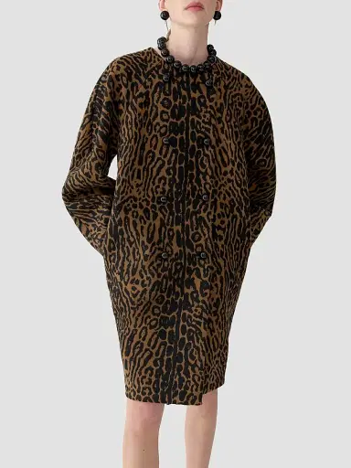 Carolina Herrera Women's Wool Double-Breasted Cocoon Coat | Thumbnail 4 Carolina Herrera Women's Wool Double-Breasted Cocoon Coat | Thumbnail 4