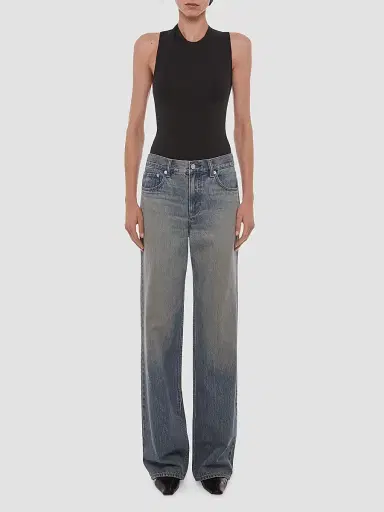 Helmut Lang Women's Wardrobe Faded Straight-Leg Jeans | Thumbnail 2 Helmut Lang Women's Wardrobe Faded Straight-Leg Jeans | Thumbnail 2