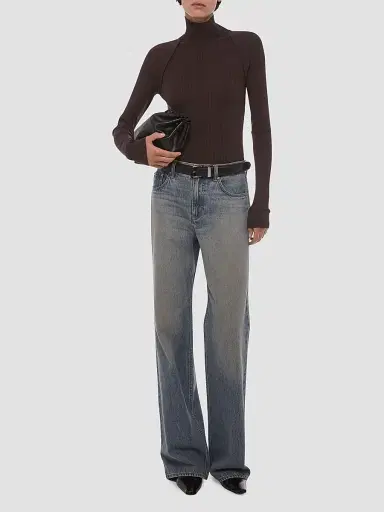 Helmut Lang Women's Layered Ribbed Sweater | Thumbnail 2 Helmut Lang Women's Layered Ribbed Sweater | Thumbnail 2