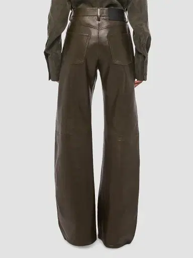 Helmut Lang Women's Relaxed Leather Bootcut Pants | Thumbnail 3 Helmut Lang Women's Relaxed Leather Bootcut Pants | Thumbnail 3