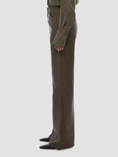 Helmut Lang Women's Relaxed Leather Bootcut Pants | Thumbnail 6 Helmut Lang Women's Relaxed Leather Bootcut Pants | Thumbnail 6