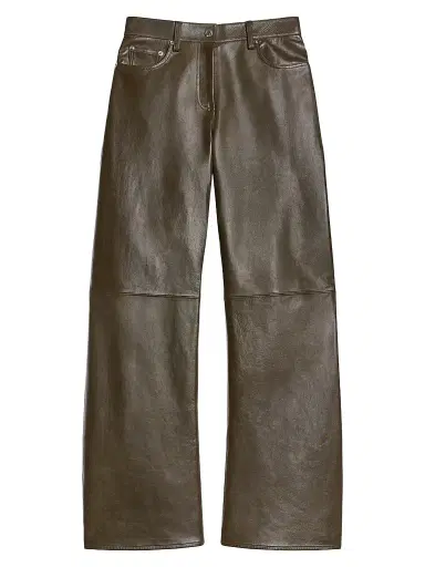 Helmut Lang Women's Relaxed Leather Bootcut Pants | Thumbnail 1 Helmut Lang Women's Relaxed Leather Bootcut Pants | Thumbnail 1
