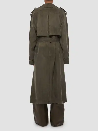 Helmut Lang Women's Fluid Relaxed-Fit Double-Breasted Trench Coat | Thumbnail 3 Helmut Lang Women's Fluid Relaxed-Fit Double-Breasted Trench Coat | Thumbnail 3