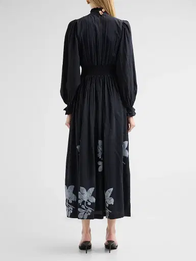 Elisamama Women's Abike Floral Turtleneck Midi-Dress | Thumbnail 3 Elisamama Women's Abike Floral Turtleneck Midi-Dress | Thumbnail 3