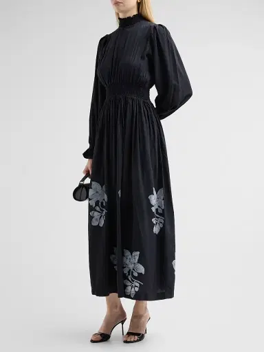 Elisamama Women's Abike Floral Turtleneck Midi-Dress | Thumbnail 4 Elisamama Women's Abike Floral Turtleneck Midi-Dress | Thumbnail 4