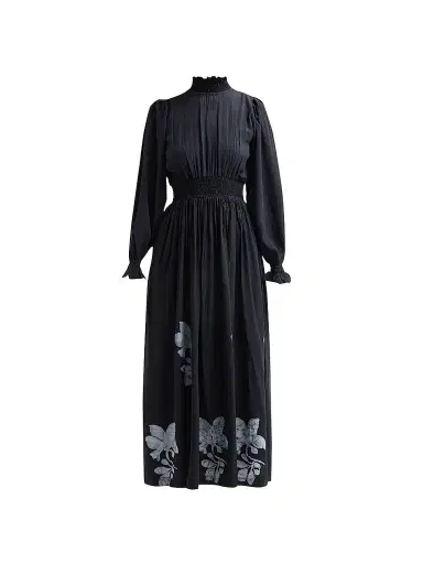 Elisamama Women's Abike Floral Turtleneck Midi-Dress | Thumbnail 1 Elisamama Women's Abike Floral Turtleneck Midi-Dress | Thumbnail 1