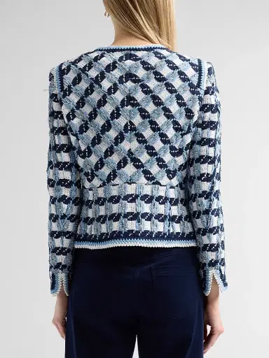 MAISON COMMON Women's Cotton Bouclé Collarless Jacket | Thumbnail 3 MAISON COMMON Women's Cotton Bouclé Collarless Jacket | Thumbnail 3