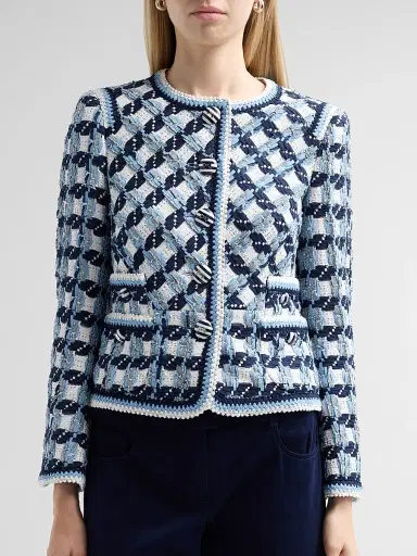 MAISON COMMON Women's Cotton Bouclé Collarless Jacket | Thumbnail 5 MAISON COMMON Women's Cotton Bouclé Collarless Jacket | Thumbnail 5