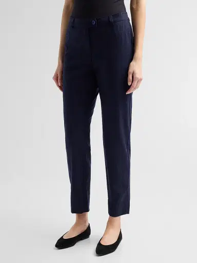 MAISON COMMON Women's Windowpane Stretch-Wool Pants | Thumbnail 4 MAISON COMMON Women's Windowpane Stretch-Wool Pants | Thumbnail 4