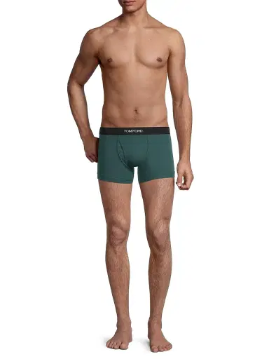 Tom Ford Men's Stretch-Cotton Logo Boxer Briefs | Thumbnail 2 Tom Ford Men's Stretch-Cotton Logo Boxer Briefs | Thumbnail 2