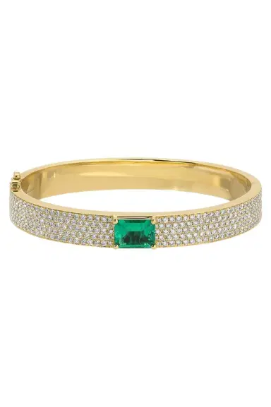 Anita Ko Diamond Emerald Oval Bracelet | Thumbnail 1 Anita Ko Diamond Emerald Oval Bracelet | Thumbnail 1