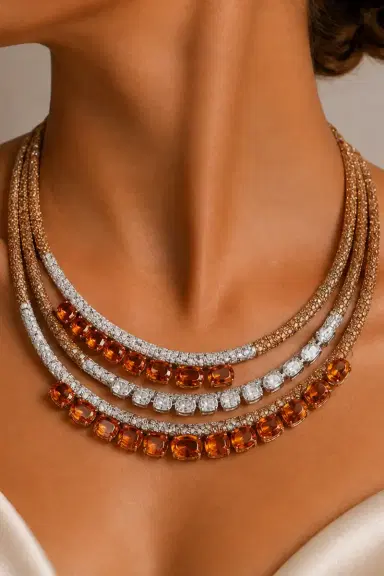 BENOI Brown Diamond Mandarin Garnet Rope Necklace | Thumbnail 2 BENOI Brown Diamond Mandarin Garnet Rope Necklace | Thumbnail 2